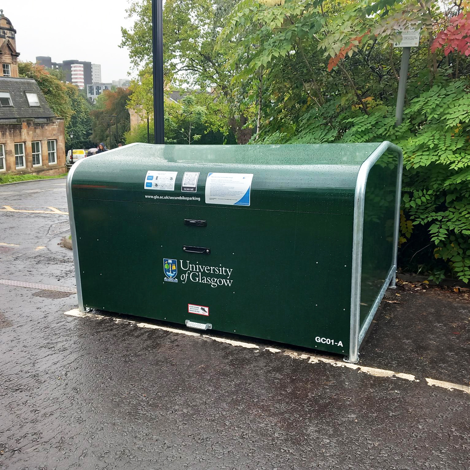 University of Glasgow Cycle Parking Bike Hangars